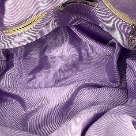 Rare Vintage Bag Purse Glenda Gies Floral Chenille Tapestry Kisslock Handbag - Picture 9 of 9